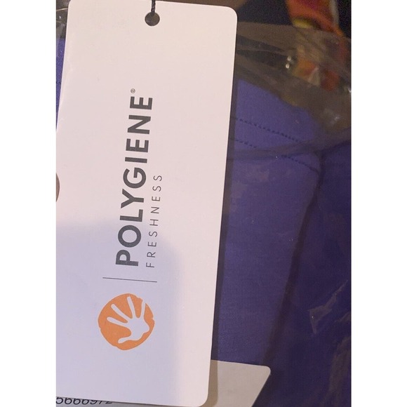 New‎ Goldwin T-Shirt Men Size Small (2) Purple Gorpcore Logo Dry Polygiene - Picture 6 of 7